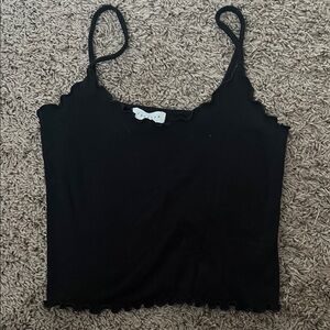 Topshop Black Scallop Trim Camisole